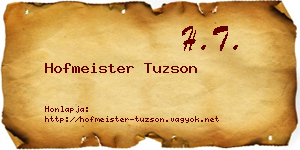 Hofmeister Tuzson névjegykártya